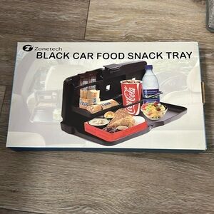 Zometech Black Car Food Snack Tray
